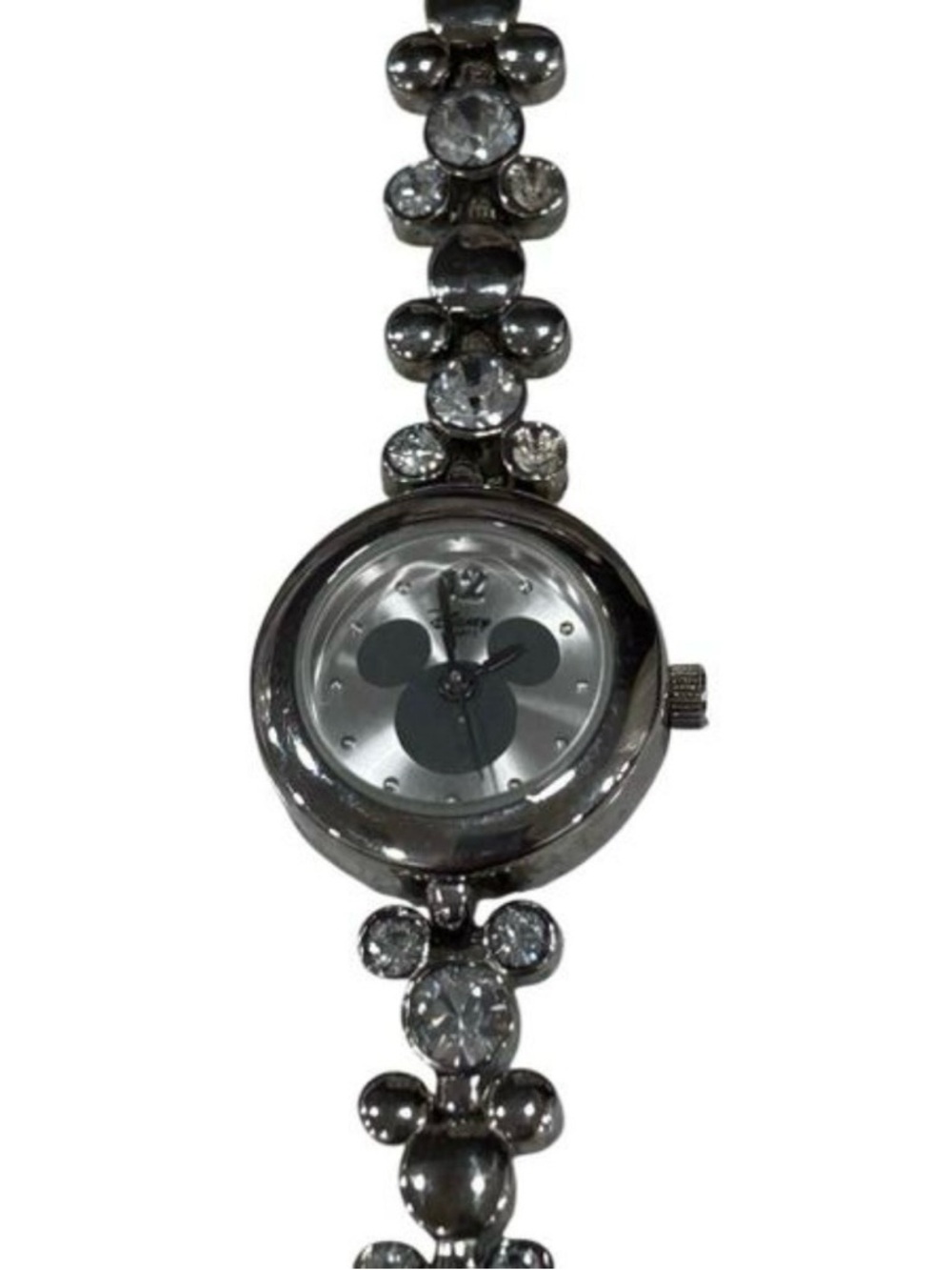 Disney Micky Mouse
Wristwatch Womens 5-5.5"
Silver-tone Mickey-Shaped
Chain Link
